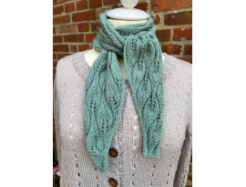 Scarf med flammeblade strikkekit